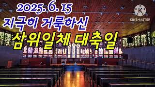 오늘미사《2025.6.15 지극히 거룩하신 삼위일체 대축일》매일미사/복음묵상/강론/전례독서연습