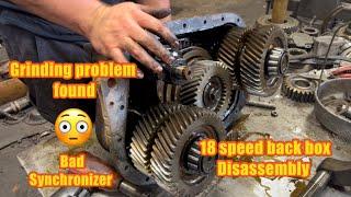 18 speed back box disassembled. Grinding low to high. See and understand why