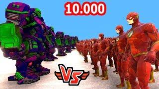 10.000 FLASH VS 10 HULKBUSTER  - Süper Kahramanlar