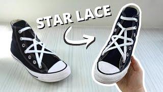 Star Lacing Shoes Tutorial - How To Star Lace Converse (EASY)