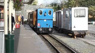 Talyllyn Railway. Narrow gauge steam loco 'Douglas' heading back to the depot.