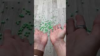 Throwing green beads | Reverse video #shorts