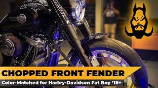 HOGWORKZ® Color-Matched Chopped Front Fender for Harley-Davidson® Fat Boy '18-'24