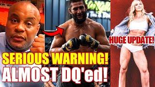 Close of BEING DISQUALIFIED! Khamzat Chimaev RECEIVES WARNING, Daniel Cormier REACTS, Michel Pereira