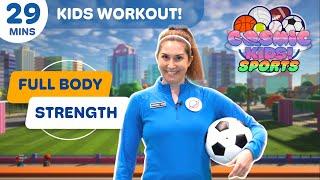 KIDS WORKOUT - 30 MIN Home Exercise Class for Kids! | Cosmic Kids Sports