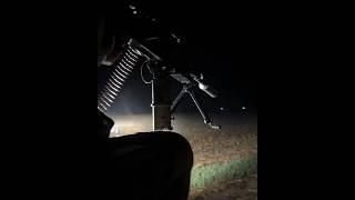 Hunting feral hogs  with an M240B #invasivespecies #farming #hoghunting