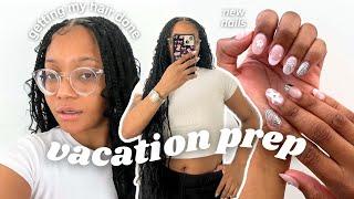 GRWM for my JAPAN and KOREA trip : new hair + nails, cleaning the house, etc. (vacation prep)