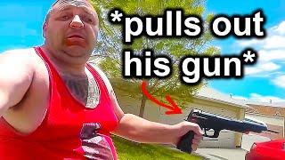 When Dumb Criminals Try To Pull Guns on Cops