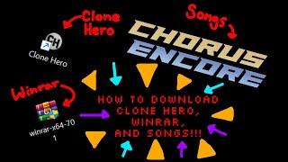 How to download Clone Hero, Winrar, & Songs