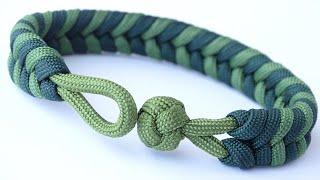 How to Make a " CLEAN " 2 Color Fishtail Knot and Loop Paracord Survival Bracelet  - CBYS