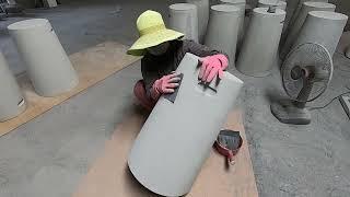 How To Make A Cement Product Beautifully Smooth | Vietnam Pottery