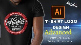 How to design a T Shirt Logo| Advanced Adobe Illustrator Tutorial | T shirt design