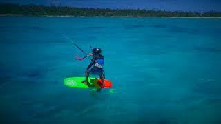 JJ Rice age 13 Kiteboarding Ha'apai ,Tonga, Matafonua