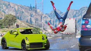 GTA 5 IRON SPIDERMAN Car Crash Ragdolls Compilation - (Iron Spider-man Gameplay) 22