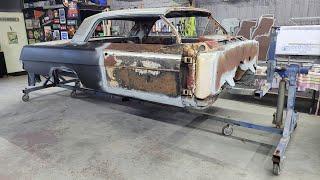 1962 IMPALA IS ON THE ROTISSERIE! / RESTO-MANIA! / DIY / CLASSIC CAR RESTORATION /CR3000 ROTISSERIE