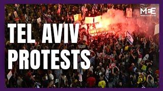 Thousands of Israelis gather in Tel Aviv for anti-government protests