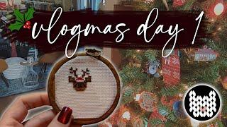 vlogmas day 1 holiday knitting, advents, & crafts