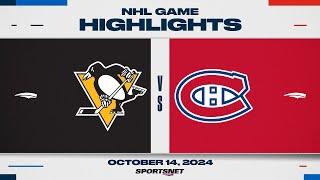 NHL Highlights | Penguins vs. Canadiens - October 14, 2024