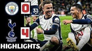 Manchester City vs Tottenham Hotspurs 0-4 Extended Highlights | Premier league