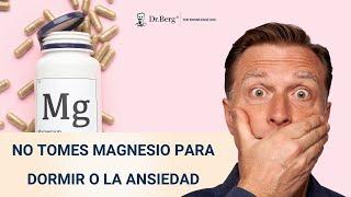 NO tomar magnesio para dormir y para la ansiedad