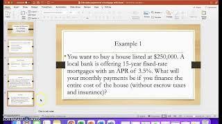 Calculate the payment of a mortgage using Excel