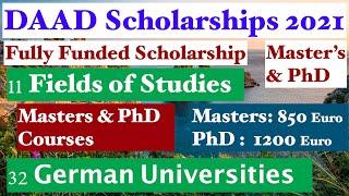 DAAD Scholarship in Germany [Masters & PhD Fully Funded | Study In Germany 2021]