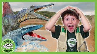 Underwater Dinosaurs & EPIC Adventure! | T-Rex Ranch Dinosaur Videos for Kids