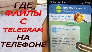 Где хранятся файлы? Где найти скачанные файлы Telegram на телефоне android.