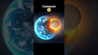 Earth hitting by the moon  #earth #moon #shorts