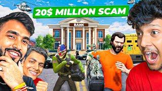 WE SCAMMED $20,000,000 FROM BANK! @TechnoGamerzOfficial @MrLazyAssassin  GTA 5 GRAND RP!