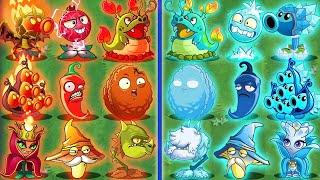 Pvz 2 Discovery - All Plants BLUE & RED Same Shapes