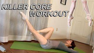 7 MINUTE core workout | ballerina workout, pilates ball, get shredded abs, strong core workout