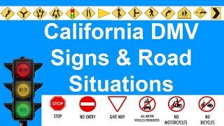 California DMV Written Test 2024  - Signs and Road Situations (Questions with Explained Answers)