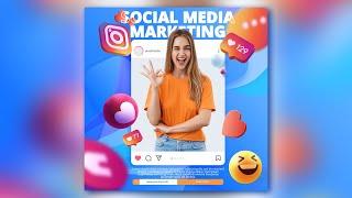 TRENDY Social Media Post Design - Adobe Photoshop Tutorial