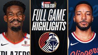 TRAIL BLAZERS at CLIPPERS | EMIRATES NBA CUP  | FULL GAME HIGHLIGHTS | December 3, 2024