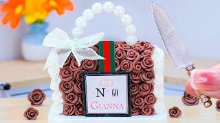 3D Miniature Chocolate Handbag Cake That Looks Realistic | Fondant Cake Decorating by Mini Tasty