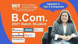 MITACSC | Student Talk - Aakansha Wani | B.Com. 2021 Batch | Selected in top Company