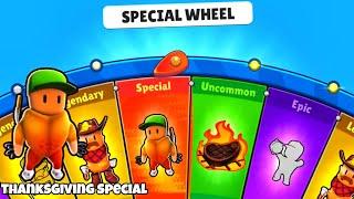 Spinning Thanksgiving Special Wheel in Stumble Guys