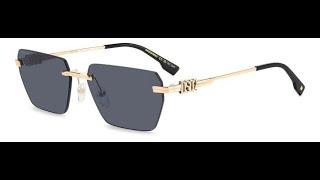 Occhiali da Sole Dsquared2 D2 0102/S 807/2K Sunglasses Oro Grigio Uomo