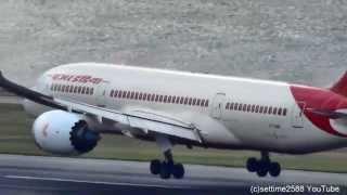 Boeing 787 Dreamliner Air India Landing in Hong Kong International Airport