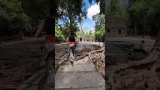 Doing the Real Life Temple Run!‍️️ #cambodia #templerun #angkorwat #tapromh #cambodiatrip
