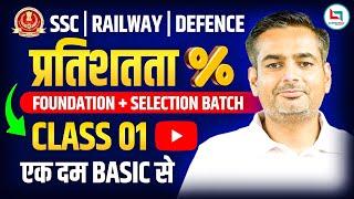 Percentage #1 | Maths | Percentage Tricks in Maths | Percentage by Rakesh yadav Sir #ssc