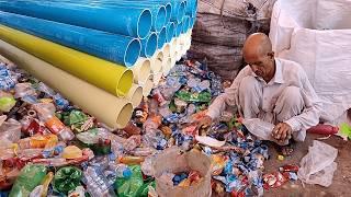 How Millions Waste Plastic Bottles convert into large PVC Pipes through Recycling