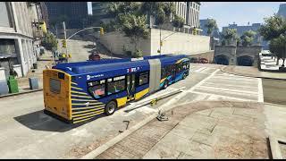 GTA 5 - MTA Bus action in Liberty City map