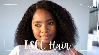 Gorgeous Glueless M-cap Kinky Curls wig ft ISEE Hair