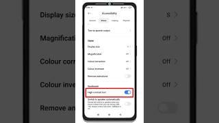 How to disable High Contrast Test | high contrast test ko band kaise karen #shorts