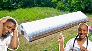 We Built a FREE Giant Greenhouse to Grow Food All Year! | Building a Homestead on Faith (ep.4)