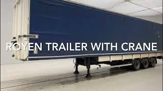 Degroote Trucks: Royen tautliner semi-trailer with Kennis crane