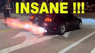 Night Car Meet In My 800HP Mustang