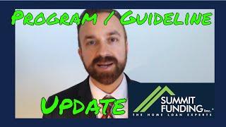 Guideline updates 05.06.2020- Ryan Hoffman - Summit Funding Inc